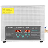 10L Limpiador Ultrasónico Digital de Doble Frecuencia de Acero Inoxidable con Calefacción y Pantalla LED